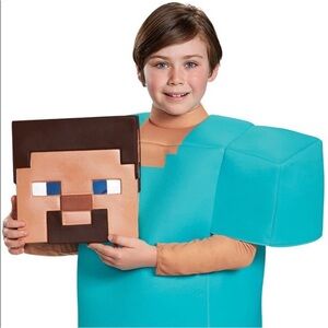 MINECRAFT Classic Steve Costume size 4-6 years boys unisex mine craft
